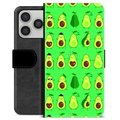 iPhone 17 Pro Premium Wallet Case - Avocado Pattern