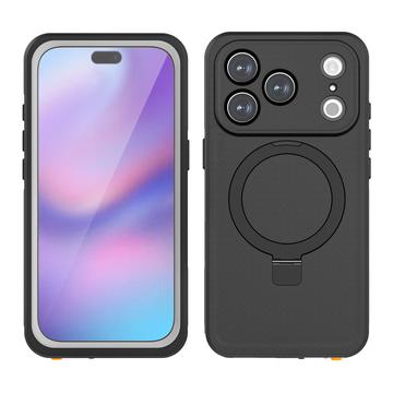 iPhone 17 Pro Redpepper IP68 MagSafe Waterproof Case with Kickstand - Black