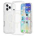 iPhone 17 Pro Stylish Glitter Series Hybrid Case - MagSafe Compatible - White