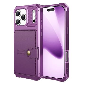 iPhone 17 Pro TPU Case with Card Holder - Purple