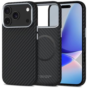 iPhone 17 Pro Tech-Protect Ion Carbon Plastic Case - MagSafe Compatible - Black / Silver