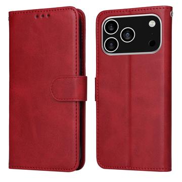 iPhone 17 Pro Wallet Case with Stand - Red