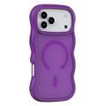 iPhone 17 Pro Wave-Edge Magnetic Hybrid Case - Purple