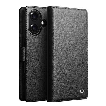 iPhone 17 Qialino 2-in-1 Detachable Wallet Leather Case - MagSafe Compatible - Black