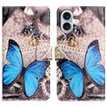 iPhone 17 Style Series Wallet Case - Blue Butterfly
