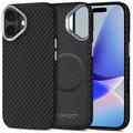 iPhone 17 Tech-Protect Ion Carbon Plastic Case - MagSafe Compatible - Black / Silver