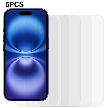 iPhone 17 Tempered Glass Screen Protector - 9H - Case Friendly - 5 Pcs.