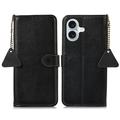 iPhone 17 Wallet Leather Case with RFID - Black