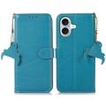 iPhone 17 Wallet Leather Case with RFID - Blue