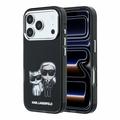 iPhone 18 Pro Karl Lagerfeld Semi Wrap Smooth Sketch Bodies Magsafe Case - Black