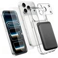 iPhone 18 Pro Max 4-in-1 MagSafe Protection Set with Card Holder - Clear / Black