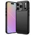 iPhone 18 Pro Max Brushed TPU Case - Carbon Fiber