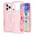 iPhone 18 Pro Max Stylish Glitter Series Hybrid Case - MagSafe Compatible - Pink