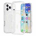 iPhone 18 Pro Max Stylish Glitter Series Hybrid Case - MagSafe Compatible - White