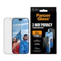 iPhone 18 Pro PanzerGlass Ultra-Wide Fit EasyAligner 2-Way Privacy Screen Protector - 9H - Black Edge
