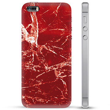 iPhone 5/5S/SE TPU Case - Red Marble