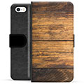 iPhone 5/5S/SE Premium Wallet Case - Wood