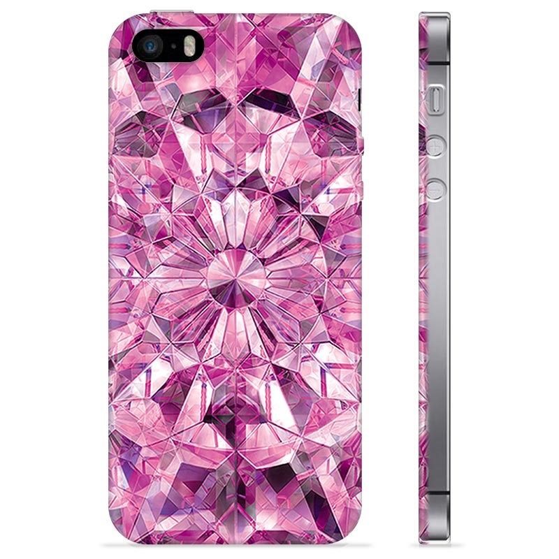 iPhone 5/5S/SE TPU Case - Pink Crystal