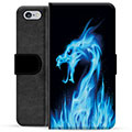 iPhone 6 / 6S Premium Wallet Case - Blue Fire Dragon