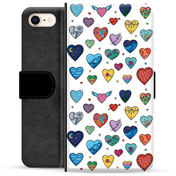 iPhone 7/8/SE (2020)/SE (2022) Premium Wallet Case - Hearts