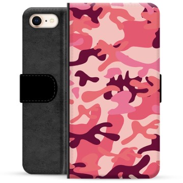 iPhone 7/8/SE (2020)/SE (2022) Premium Wallet Case - Pink Camouflage