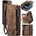 iPhone 7/8/SE (2020)/SE (2022) Caseme 008 2-in-1 Multifunctional Wallet Case - Brown