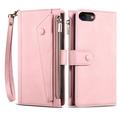 iPhone 7/8/SE (2020)/SE (2022) Esseble Zipper Wallet Case with Wrist Strap - Pink