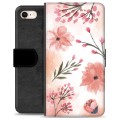 iPhone 7/8/SE (2020) Premium Wallet Case - Pink Flowers