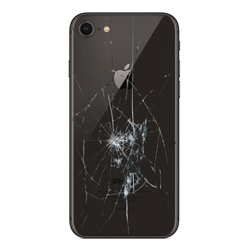 iPhone 8 Back Cover Repair - Glass Only - Black