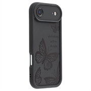 iPhone Air Butterfly Print TPU Case - Black