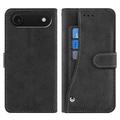 iPhone Air Elegant Retro Wallet Case with Rotating Card Holder - Black