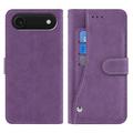 iPhone Air Elegant Retro Wallet Case with Rotating Card Holder - Purple