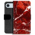 iPhone Air Premium Wallet Case - Red Marble