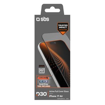 iPhone Air SBS D3O Active Full Cover Tempered Glass Screen Protector with Frame