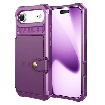 iPhone Air TPU Case with Card Holder - Purple