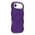 iPhone Air Wave-Edge Magnetic Hybrid Case - Purple