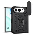 iPhone Duo Rotary Ring Hybrid Case with Camera Shield - Black