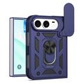 iPhone Duo Rotary Ring Hybrid Case with Camera Shield - Blue
