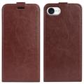 iPhone 16e Vertical Flip Case with Card Slot - Brown