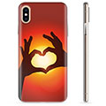 iPhone XS Max TPU Case - Heart Silhouette