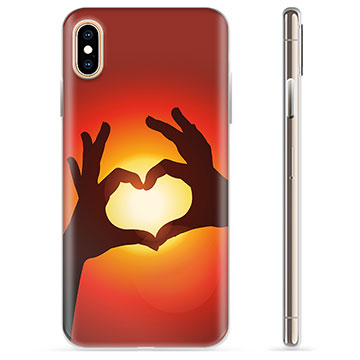 iPhone X / iPhone XS TPU Case - Heart Silhouette