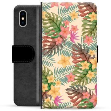 iPhone X / iPhone XS Premium Wallet Case - Pink Flowers