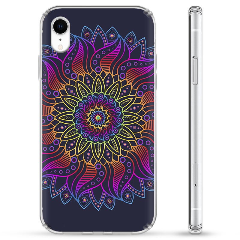 iPhone XR Hybrid Case Colorful Mandala