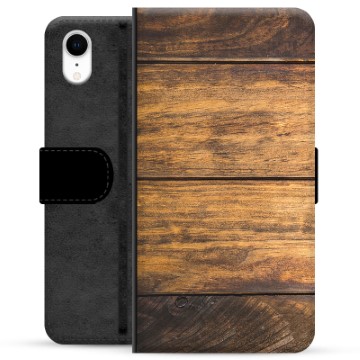 iPhone XR Premium Wallet Case - Wood