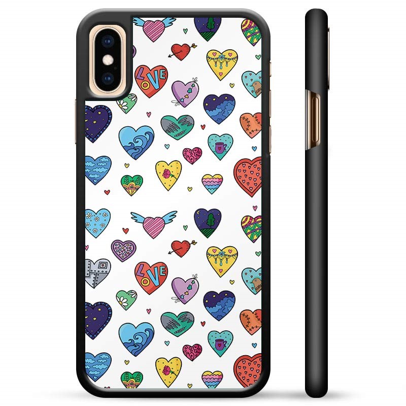 iPhone X / iPhone XS Protective Cover Hearts