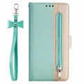 Lace Pattern Samsung Galaxy S20 Wallet Case with Stand Feature - Green