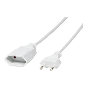 LogiLink CP125 Power Extension Cable - EU Plug - 1m - White