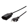LogiLink CP123 Power Extension Cable - 2m - Black