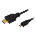 LogiLink HDMI Cable with Ethernet - HDMI male -> Micro HDMI male - 1m - Black