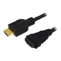 LogiLink Extension Cable with Ethernet - HDMI male -> HDMI female - 1m - Black